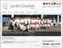 Tablet Screenshot of lycee-courbet.com